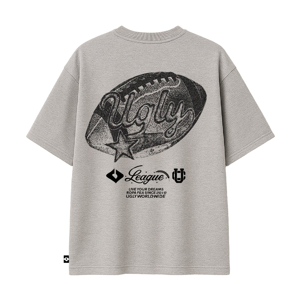 Rugby Ball Tee Gray