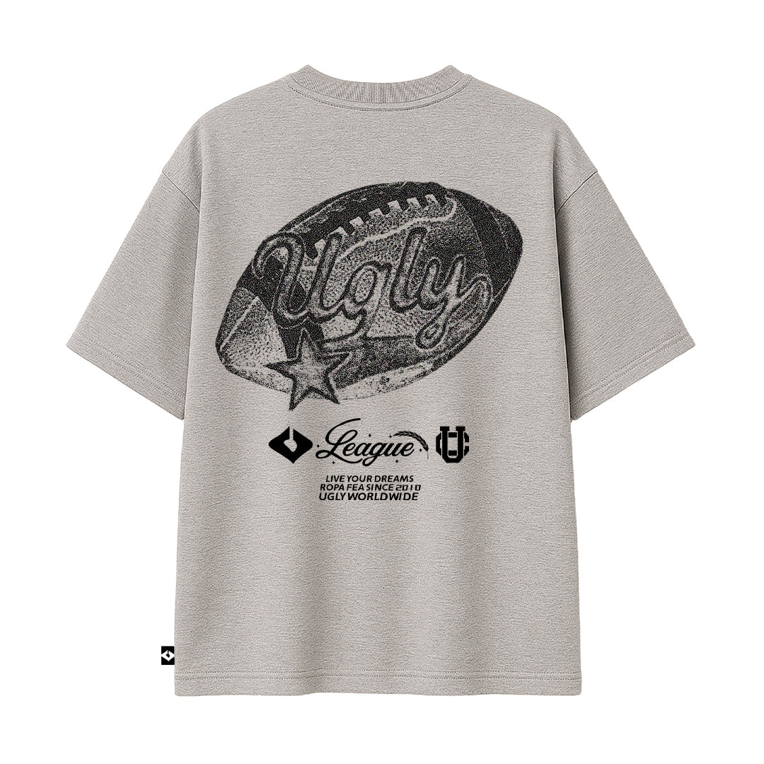 Rugby Ball Tee Gray